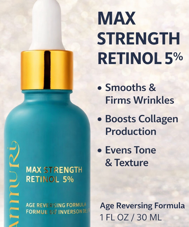Retinol MAX 5% Anti-Ageing Serum for Youthful & Firm Skin | Ammuri