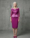 2 / Purple pencil skirt suit