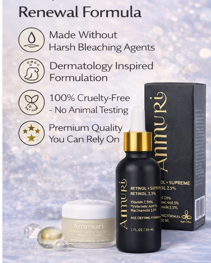Retinol Supreme 2.5% Serum for Anti-Ageing & Age-Defying Skin | Ammuri