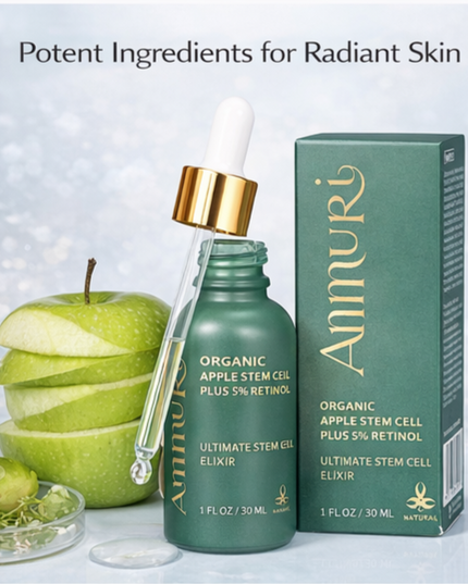 Retinol 5% Serum with Apple Stem Cell for Anti-Ageing, Acne & Dark Spots (30ml) | Ammuri