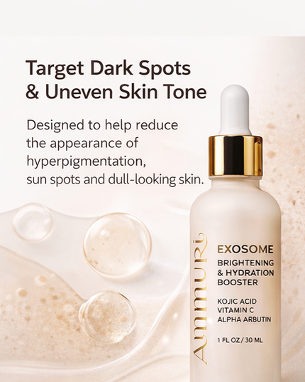 Exosome Brightening Booster Serum | Kojic Acid & Vitamin C | Ammuri Beauty