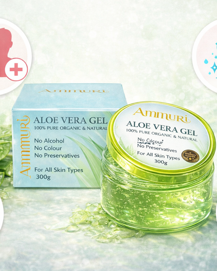Organic Aloe Vera Gel 300g | Soothing, Hydration & After-Sun | Ammuri