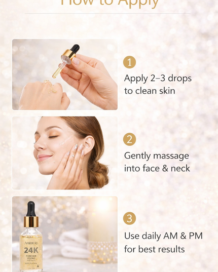 24K Gold Face Serum for Radiance & Anti-Ageing | Ammuri