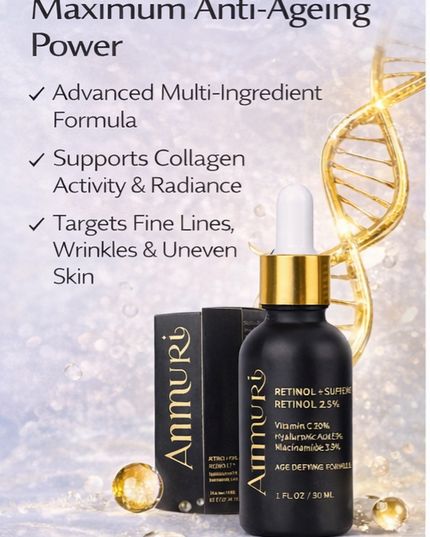 Retinol Supreme 2.5% Serum for Anti-Ageing & Age-Defying Skin | Ammuri