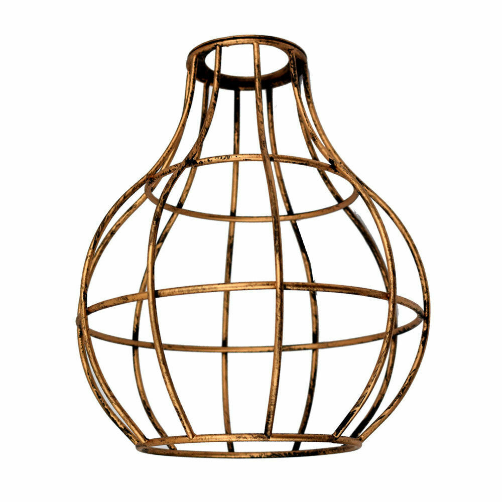 Easy Fit Metal Cage Light Shade Modern Industrial Style ~2210