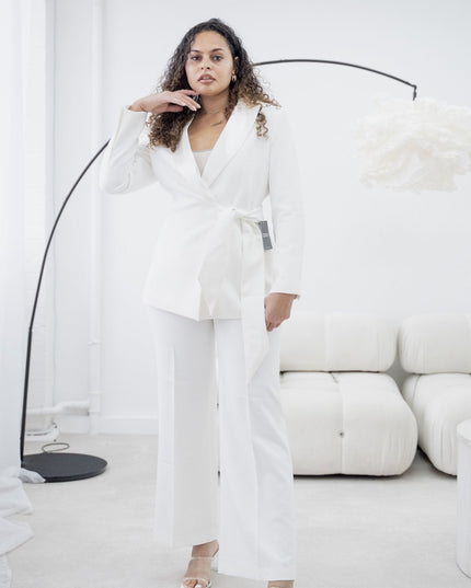 The white belted wide-leg pantsuit (UK size 12)