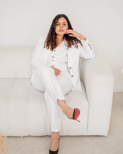The snow white spark 3-piece pantsuit (UK size 12)