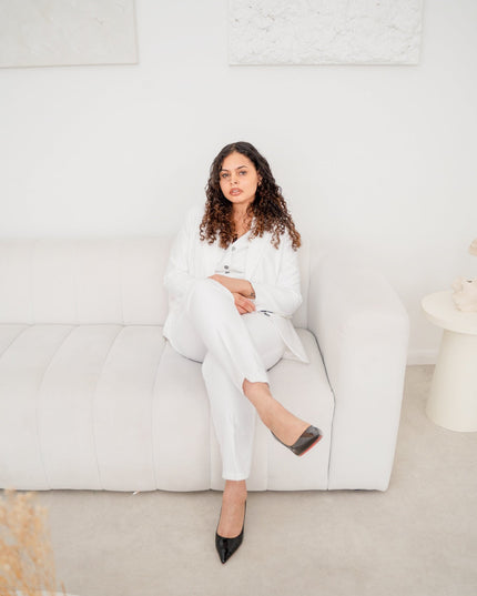 The snow white spark 3-piece pantsuit (UK size 12)