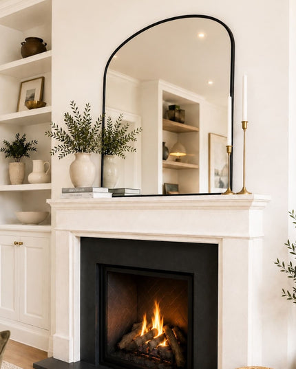 Yoko - Black Metal Gentle Arch Mirror - 120cm x 95cm